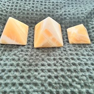 Egyptian alabaster pyramid stones